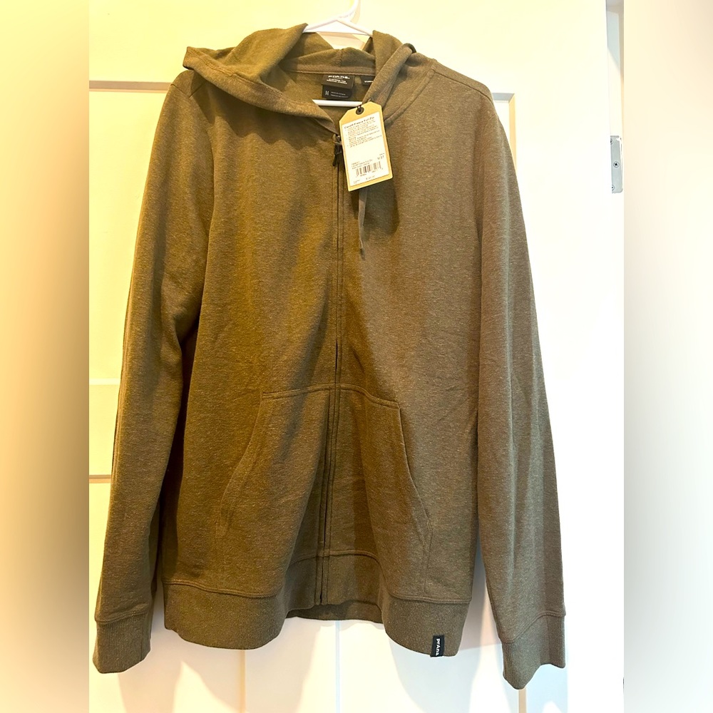 Prana Men's Cardiff Fleece Full Zip Medium Slate Green Heather - New with Tags